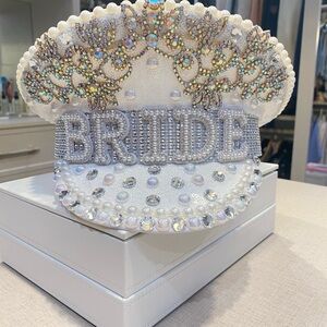 Embellished Bride Hat Handmade